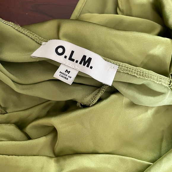 Women’s Cowl Neck Satin Tank Top | Tinkerbell Green Shirt - Picture 5 of 5